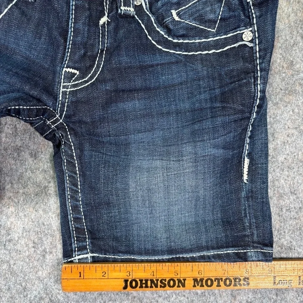 Vigoss‎ Denim Shorts Women's 26 x5 The Dublin Bermuda Embroidered Jorts Jean
